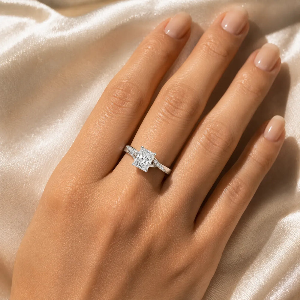 Princess-Cut Diamond Crisscross Ring