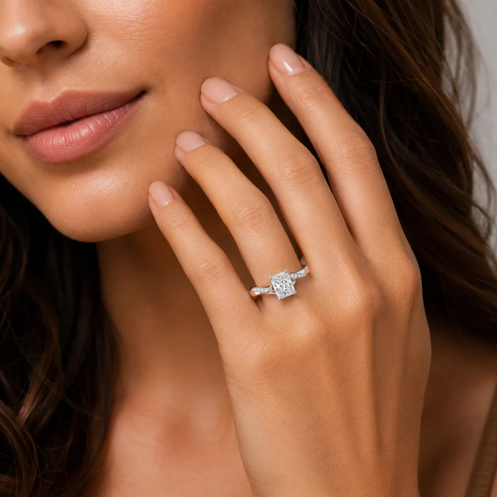 Princess-Cut Diamond Crisscross Ring