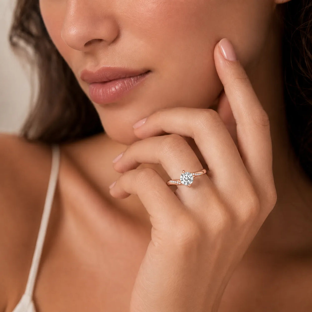 Princess-Cut Diamond Crisscross Ring