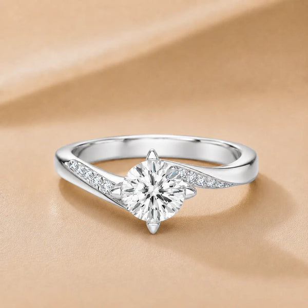 Princess-Cut Diamond Crisscross Ring
