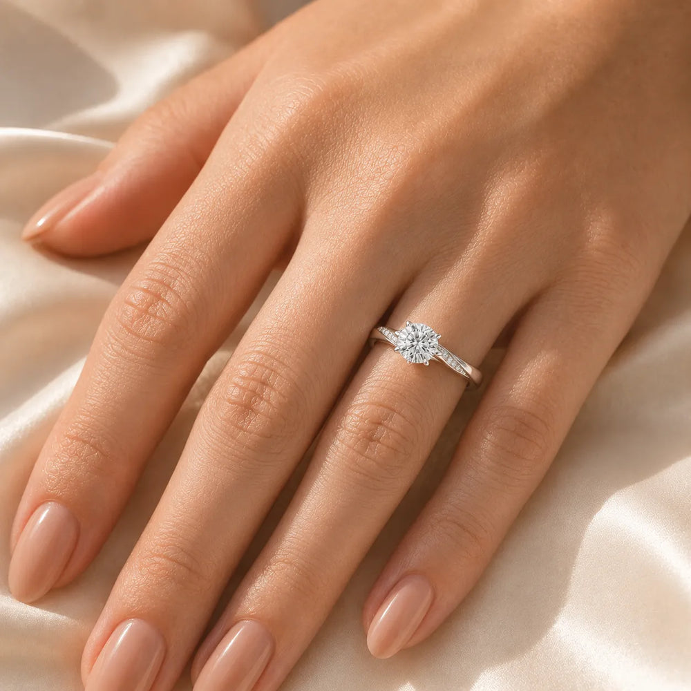 Princess-Cut Diamond Crisscross Ring