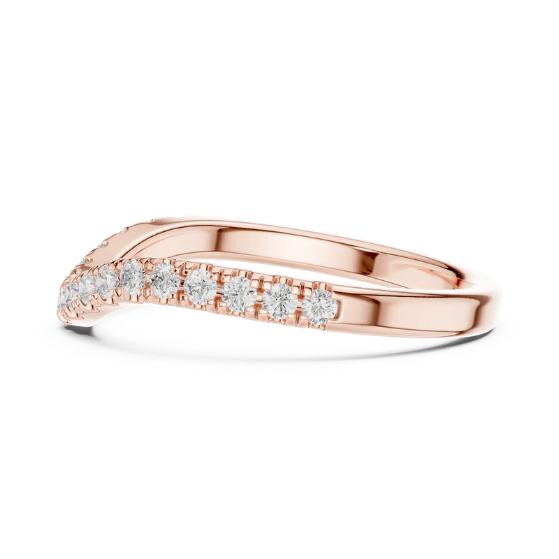 V-Curve Diamond Elegance Ring Band