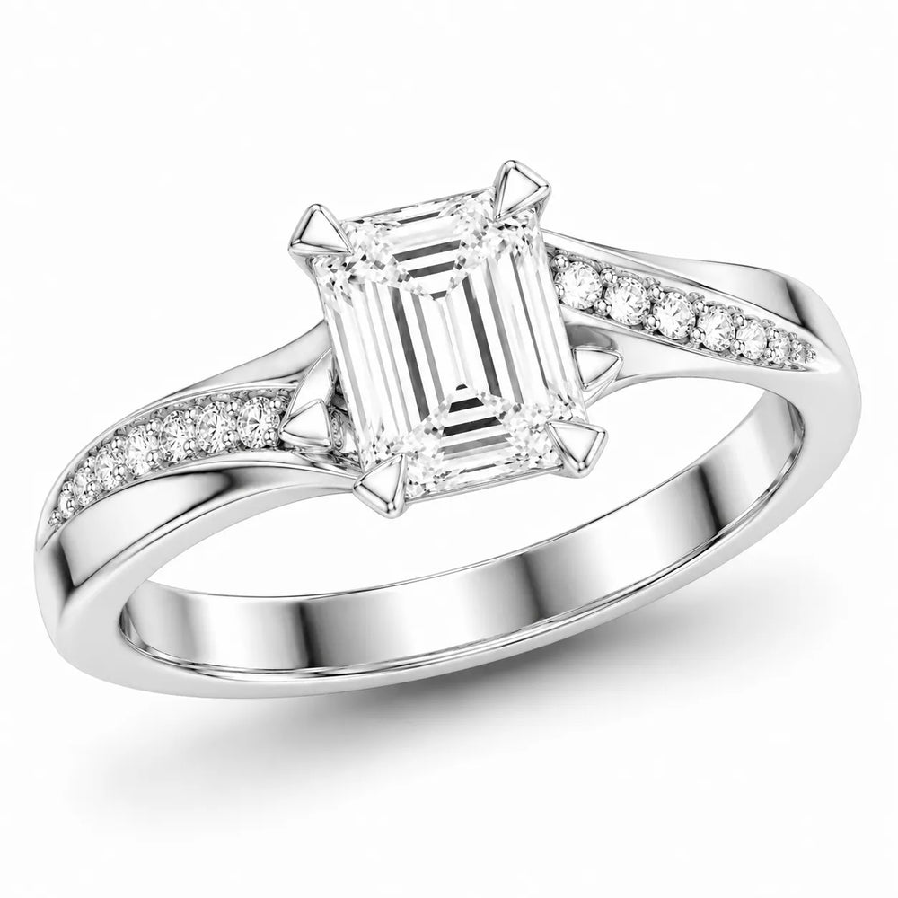 Princess-Cut Diamond Crisscross Ring