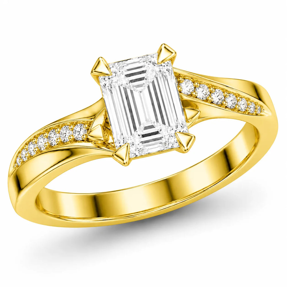 Princess-Cut Diamond Crisscross Ring