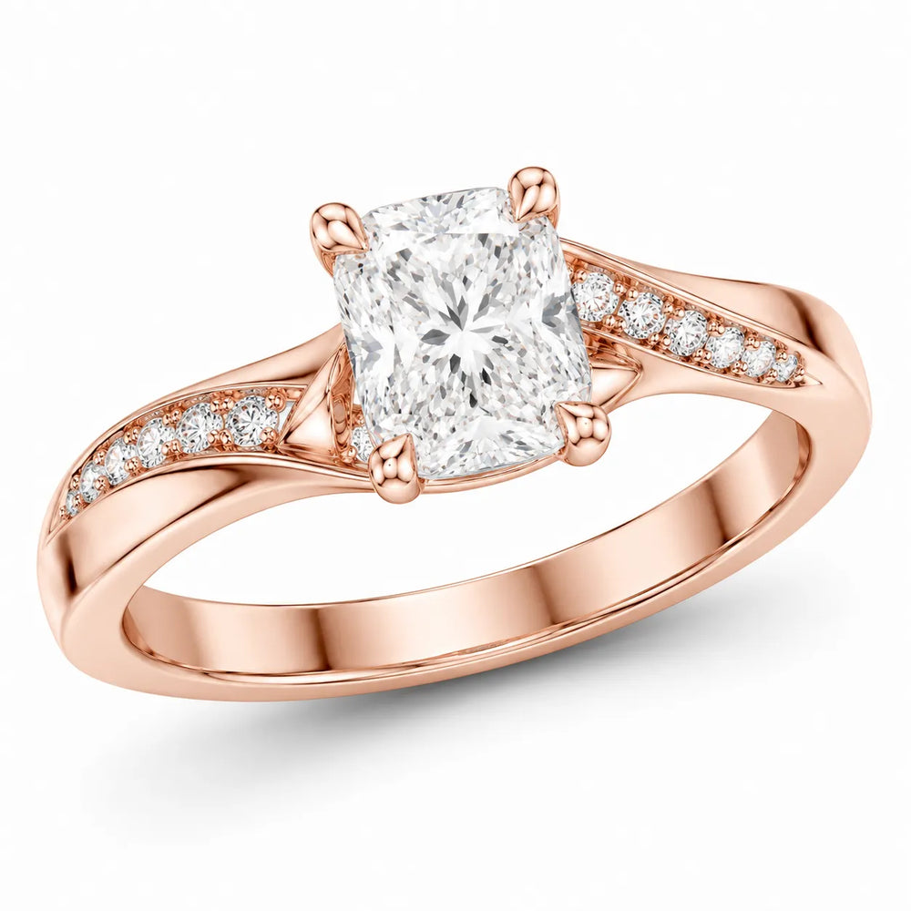 Princess-Cut Diamond Crisscross Ring