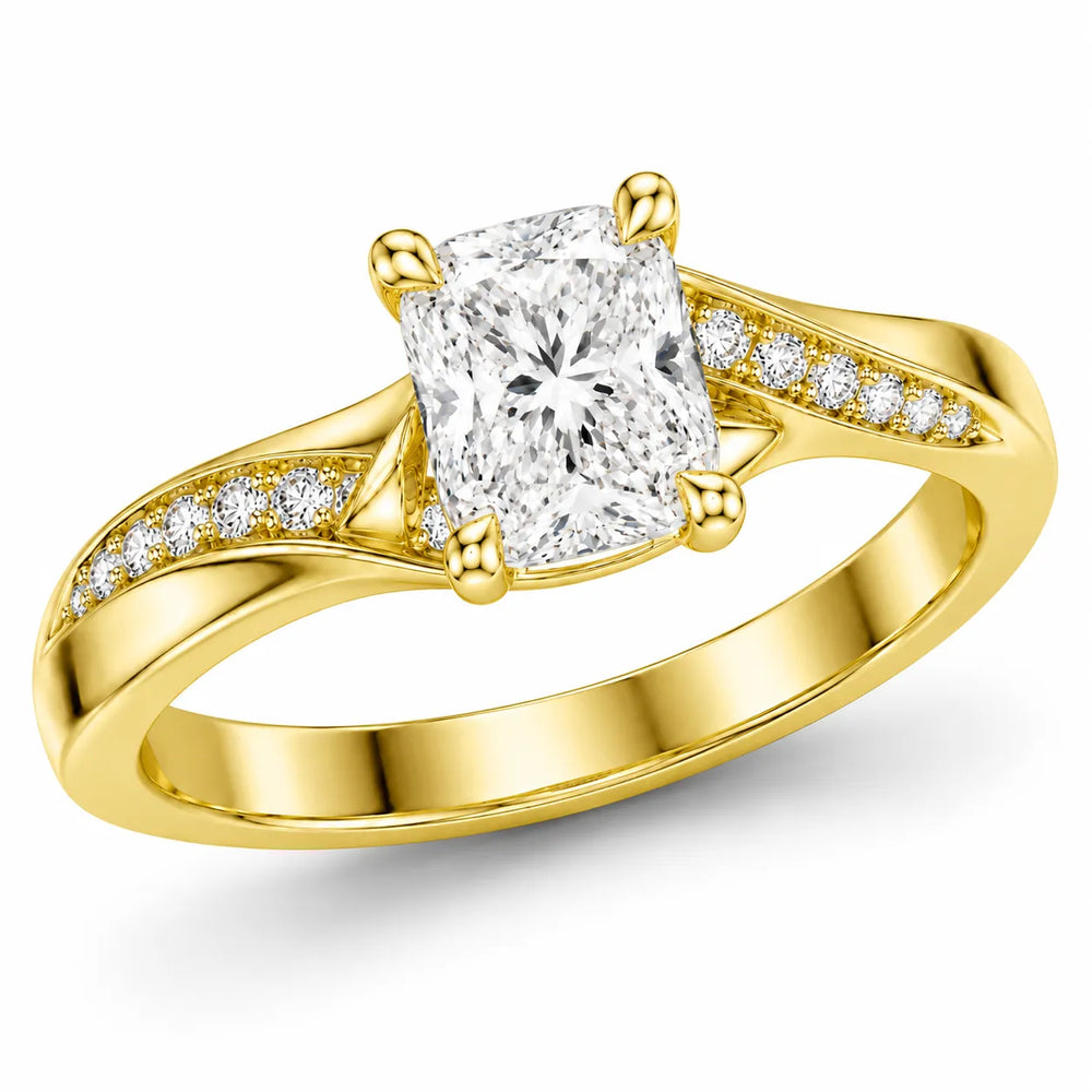 Princess-Cut Diamond Crisscross Ring