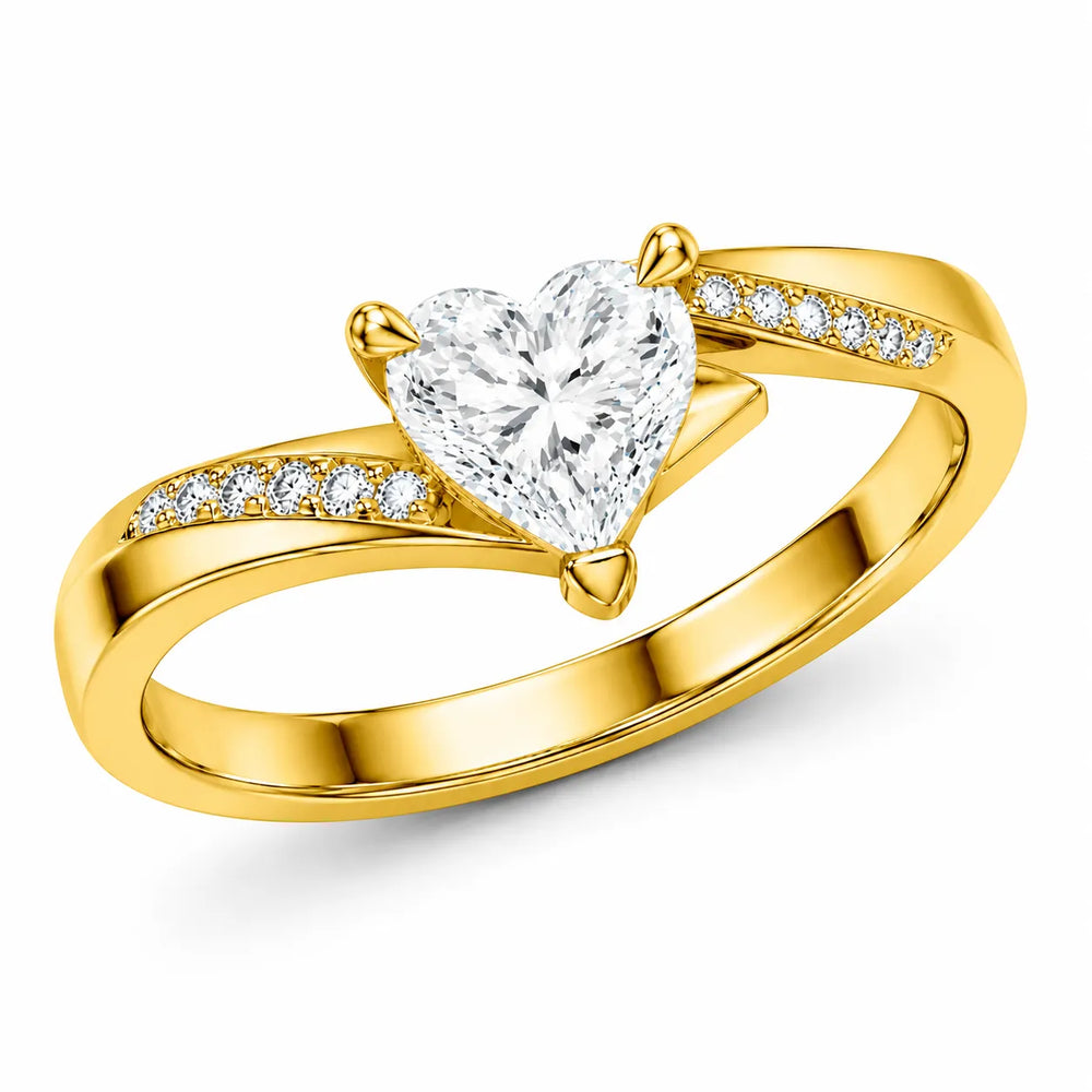 Princess-Cut Diamond Crisscross Ring