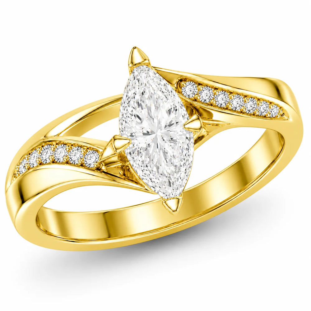 Princess-Cut Diamond Crisscross Ring