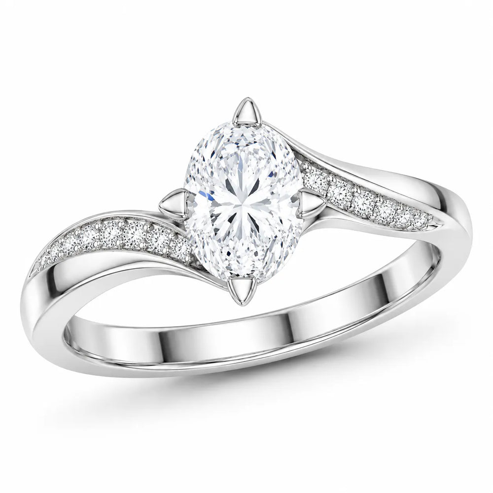Princess-Cut Diamond Crisscross Ring