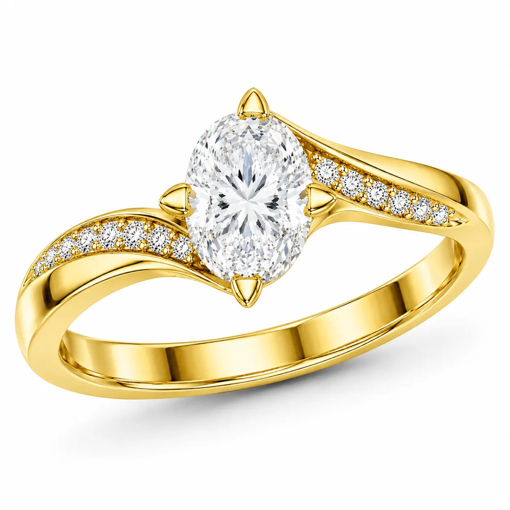 Princess-Cut Diamond Crisscross Ring