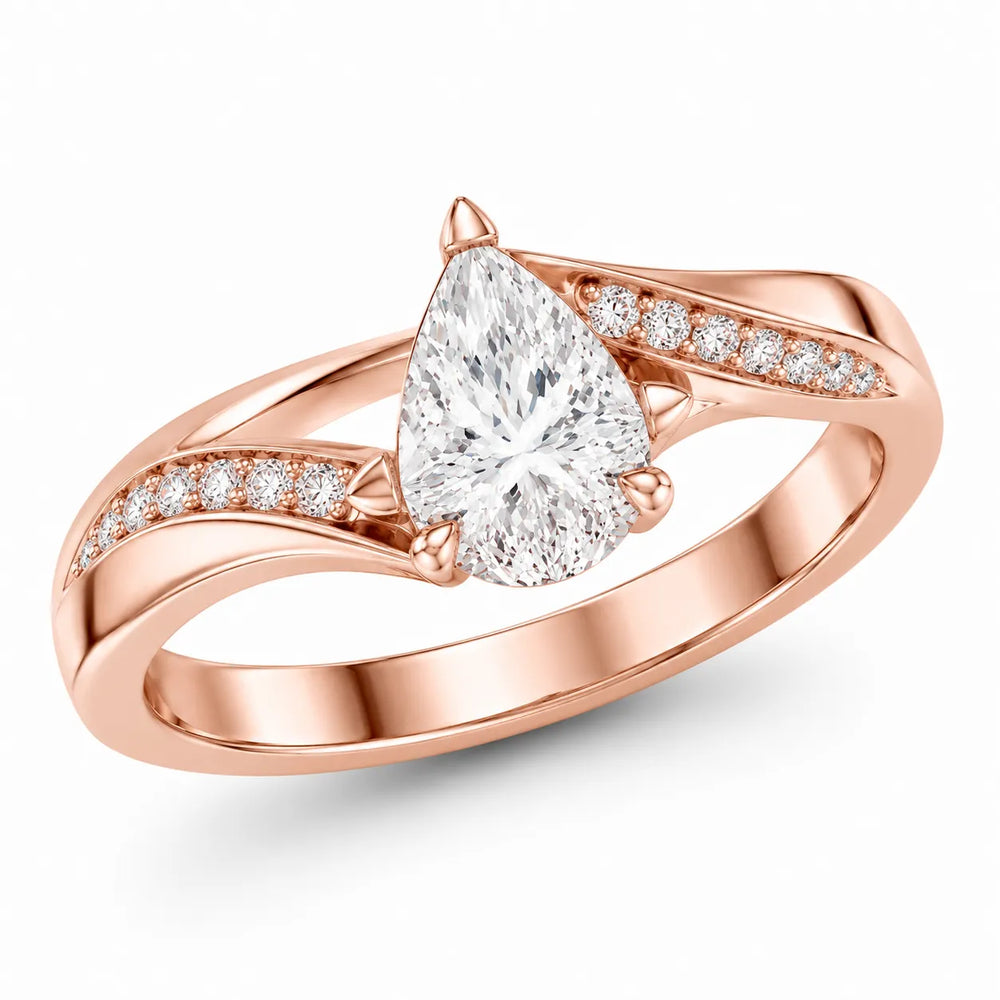 Princess-Cut Diamond Crisscross Ring