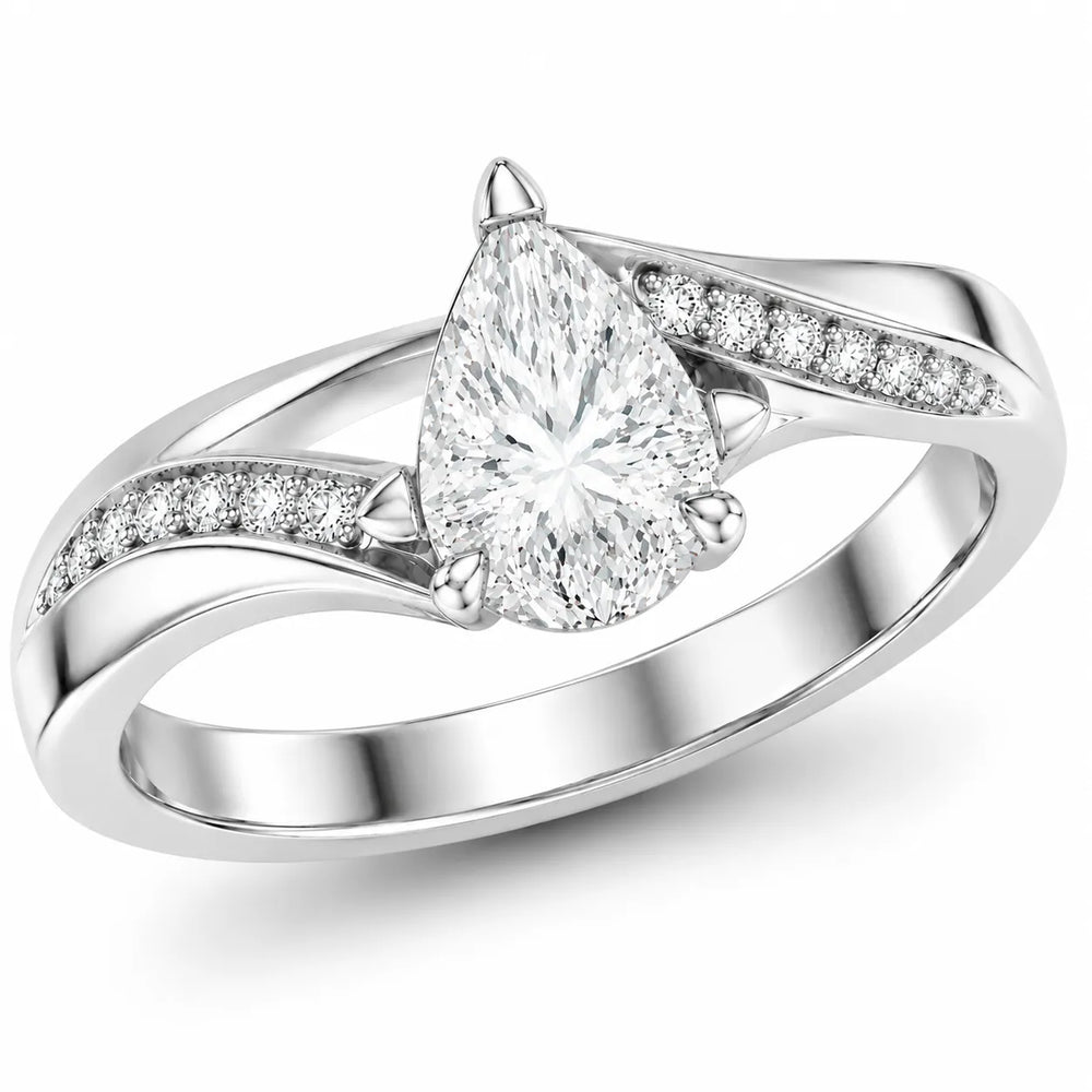 Princess-Cut Diamond Crisscross Ring