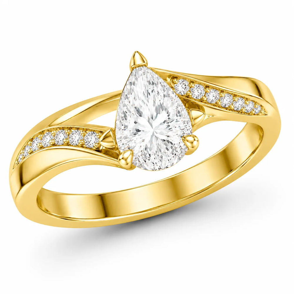 Princess-Cut Diamond Crisscross Ring