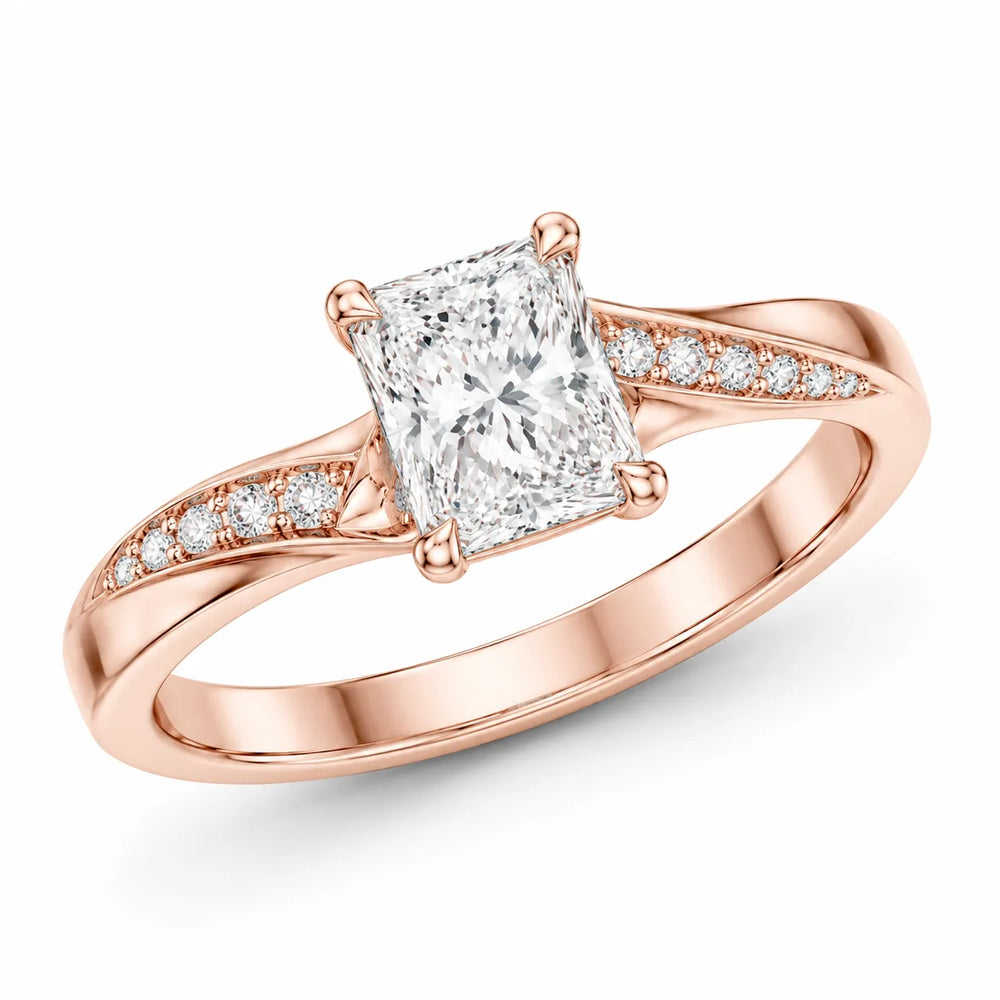 Princess-Cut Diamond Crisscross Ring