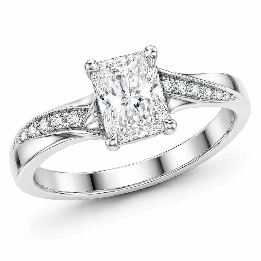 Princess-Cut Diamond Crisscross Ring