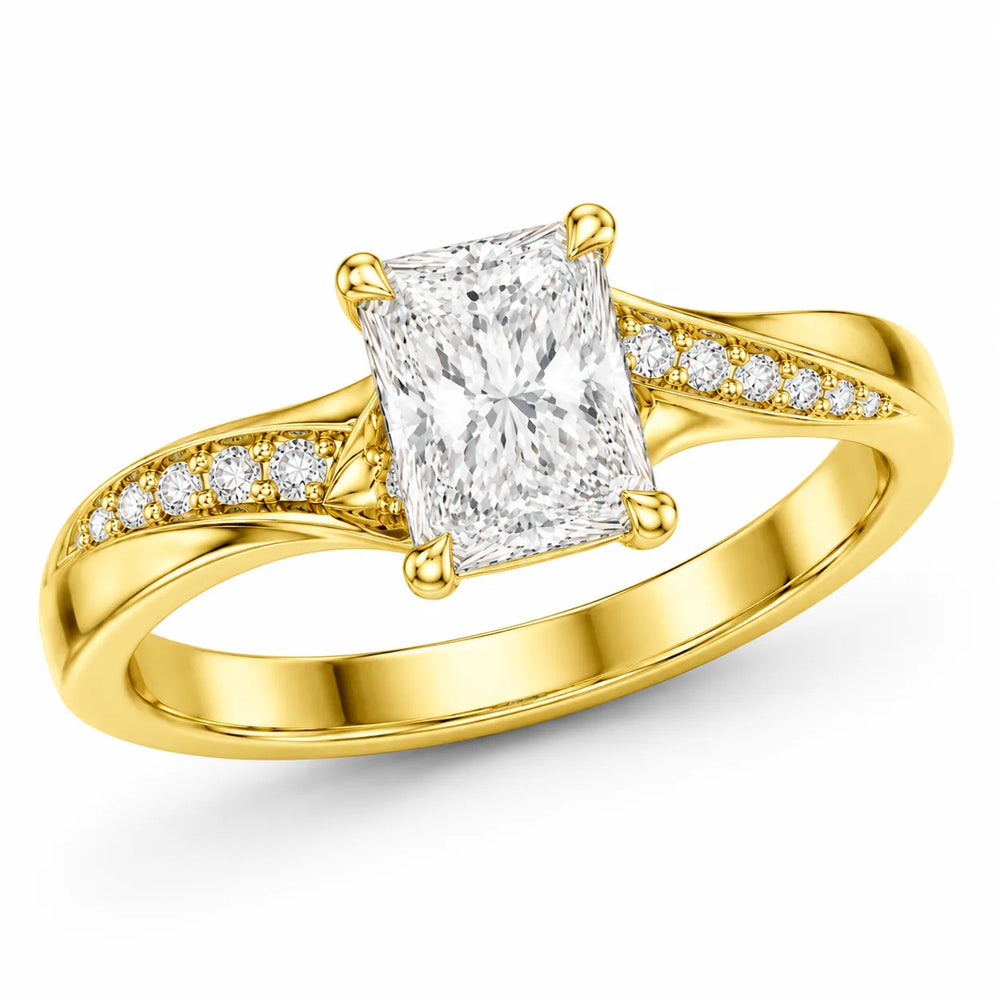 Princess-Cut Diamond Crisscross Ring