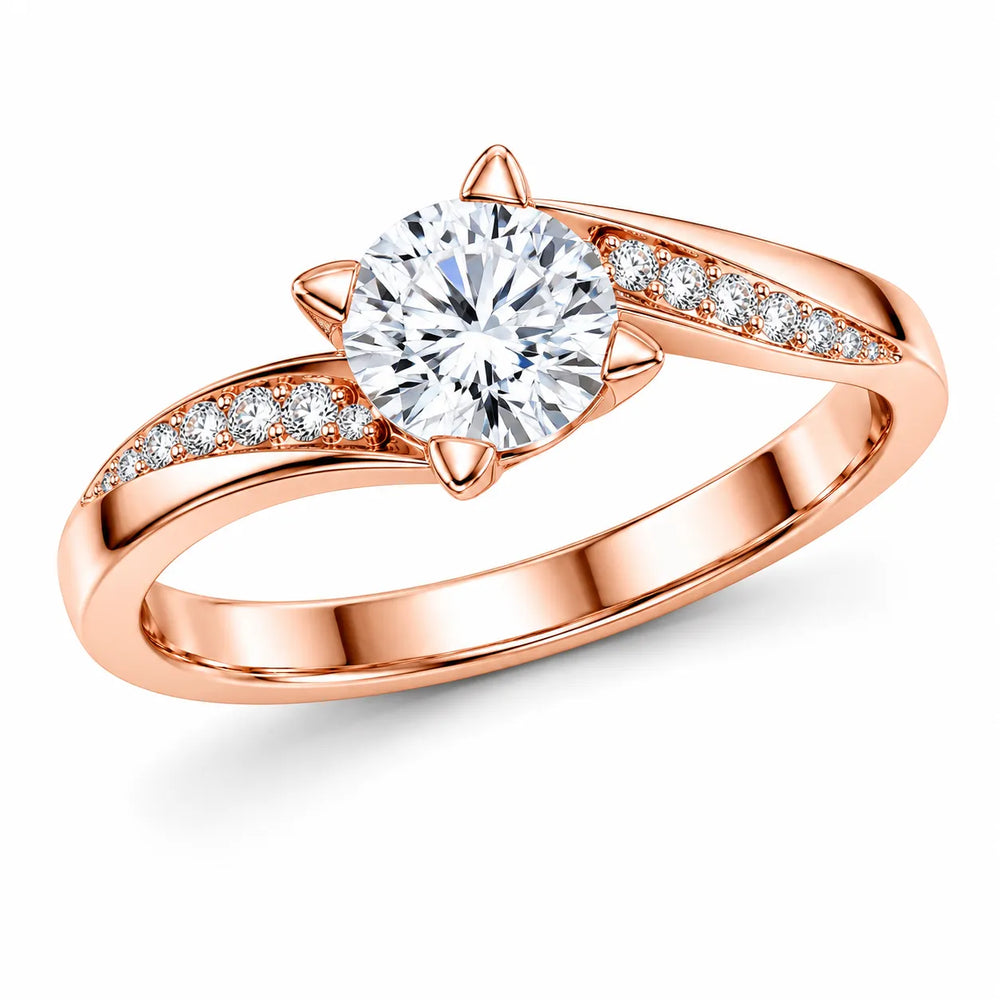 Princess-Cut Diamond Crisscross Ring