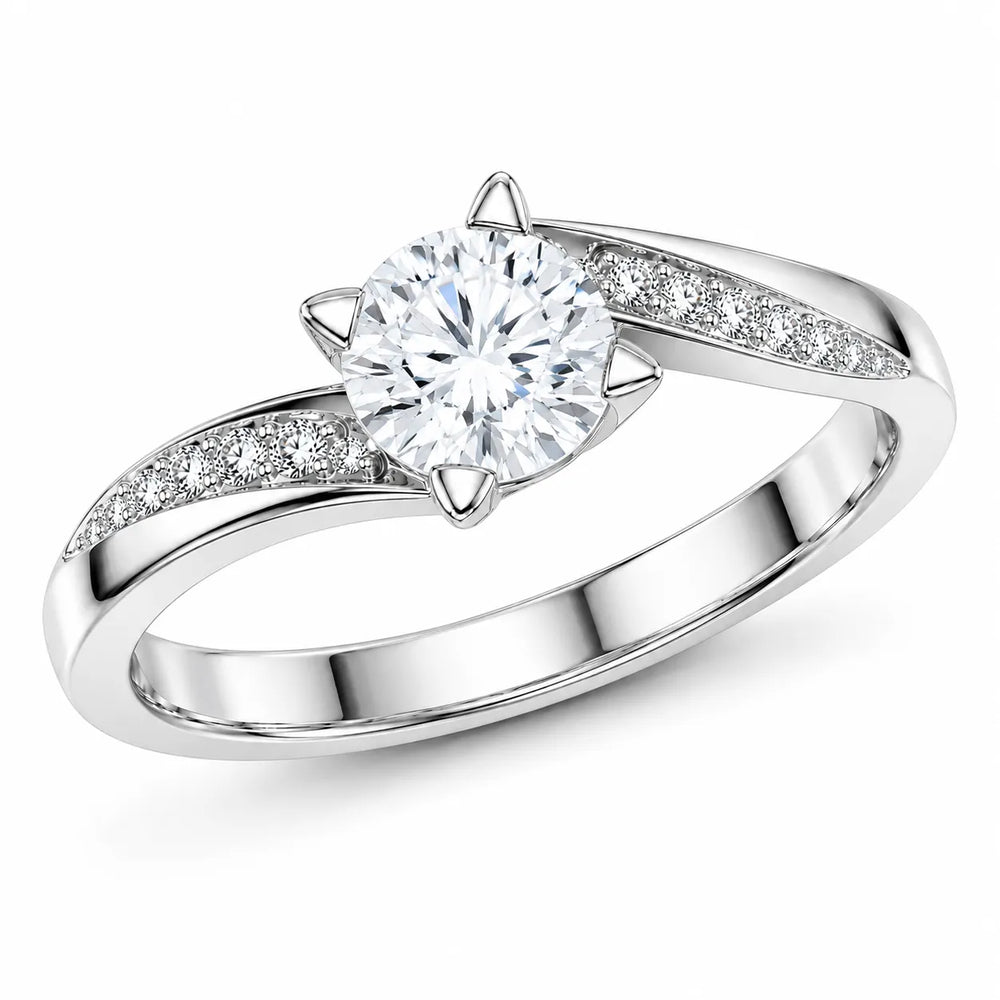 Princess-Cut Diamond Crisscross Ring