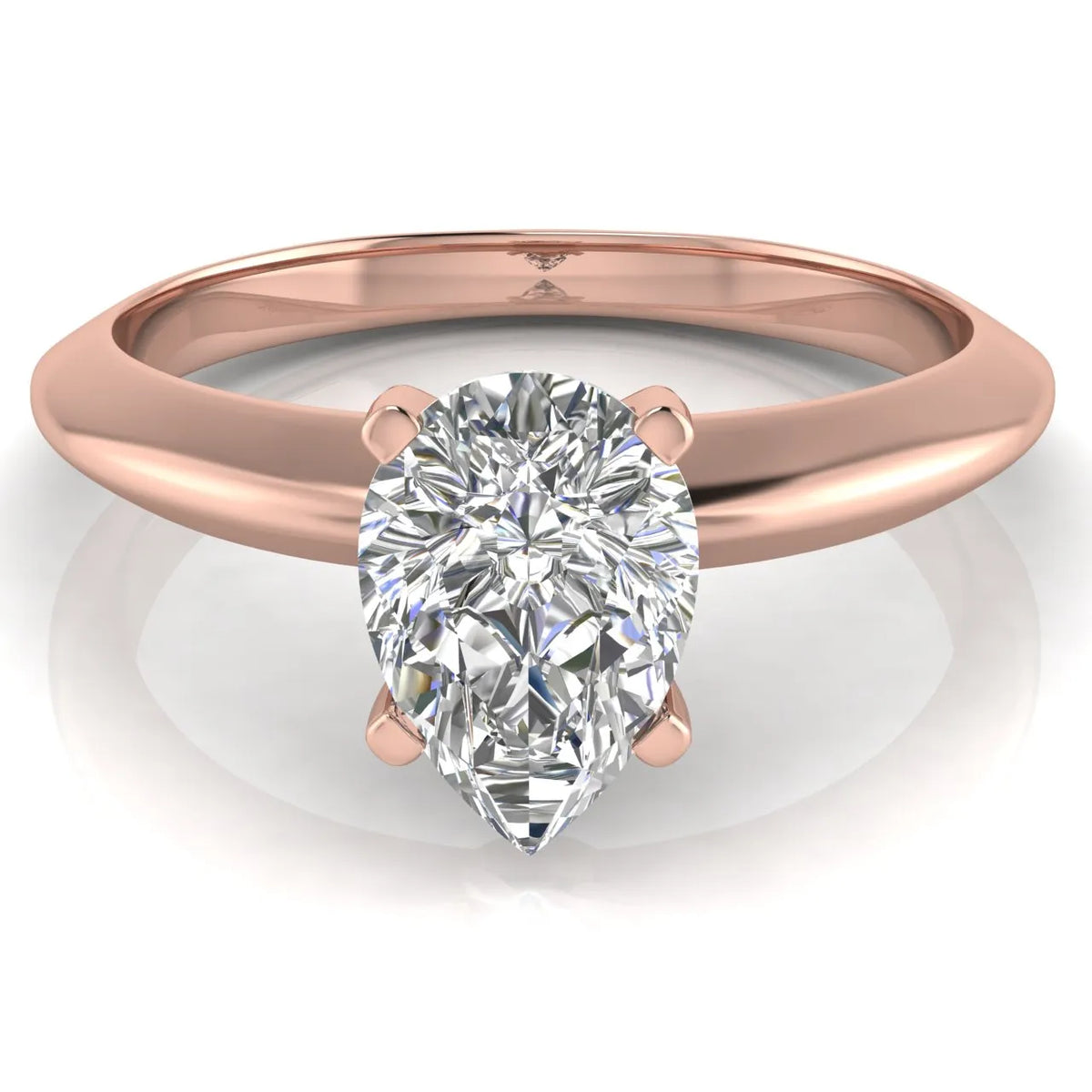 Romantic Solitaire Ring with Elegant Prong Setting