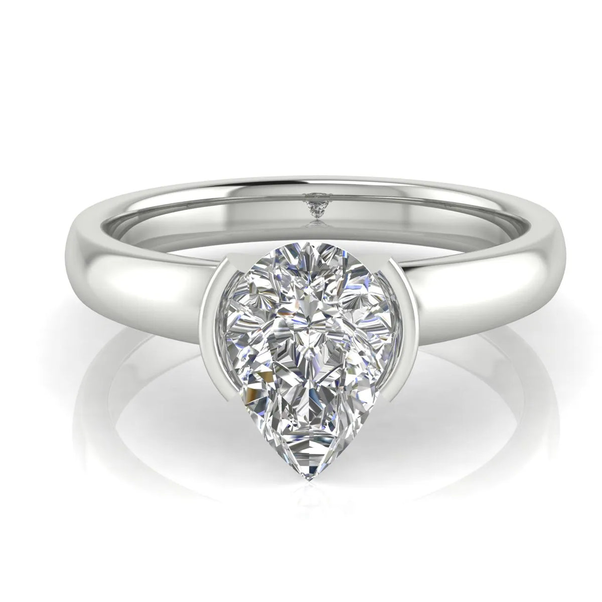 Modern Bezel-Inspired Solitaire Engagement Ring
