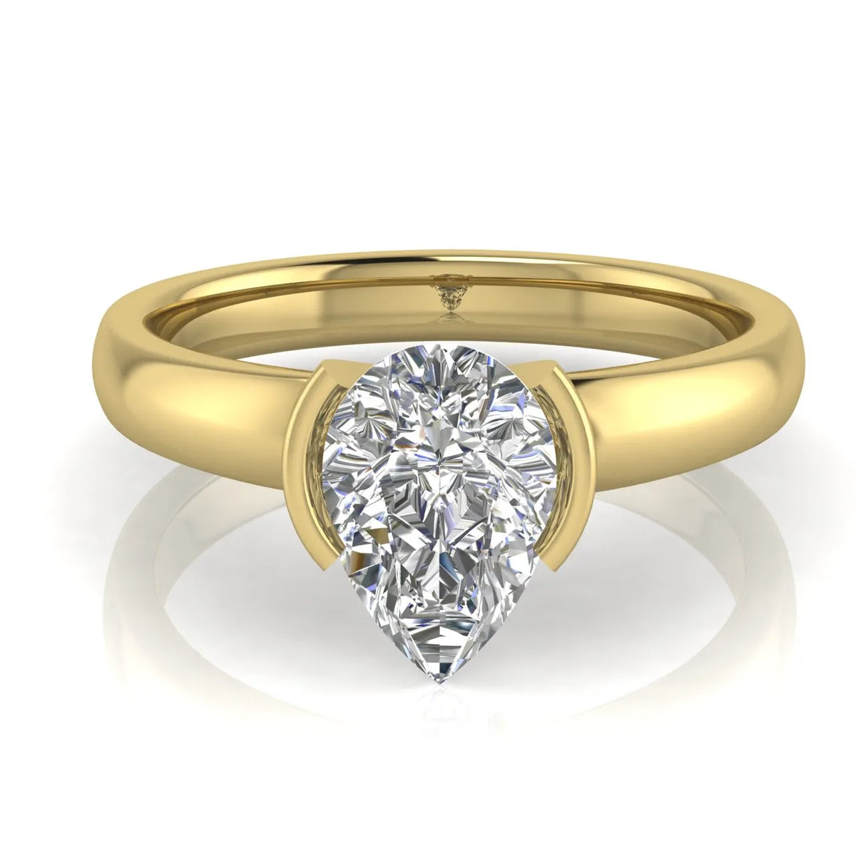 Modern Bezel-Inspired Solitaire Engagement Ring