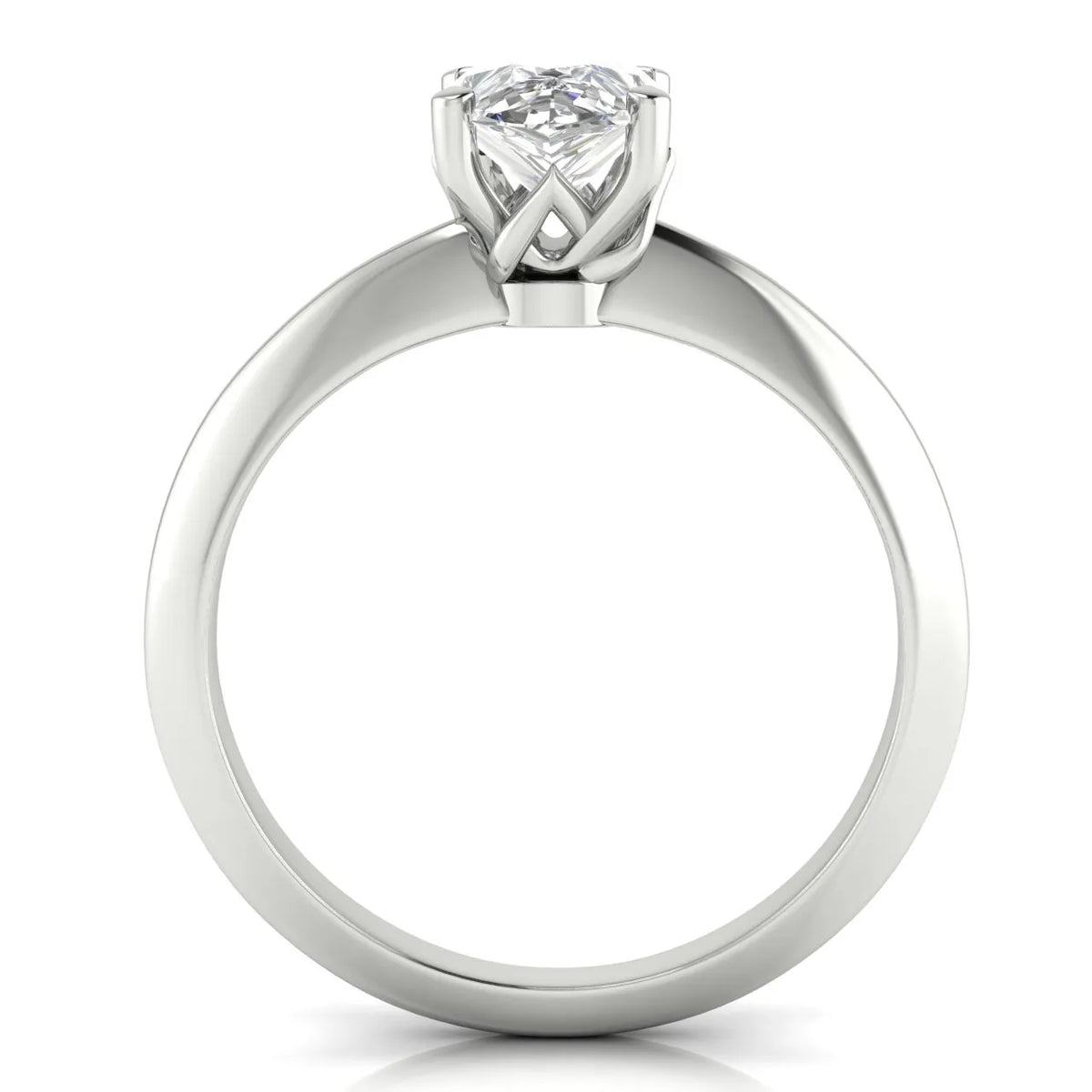 Romantic Solitaire Ring with Elegant Prong Setting