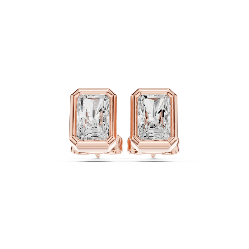 Timeless Glow Ear Studs For Bezel Setting earring