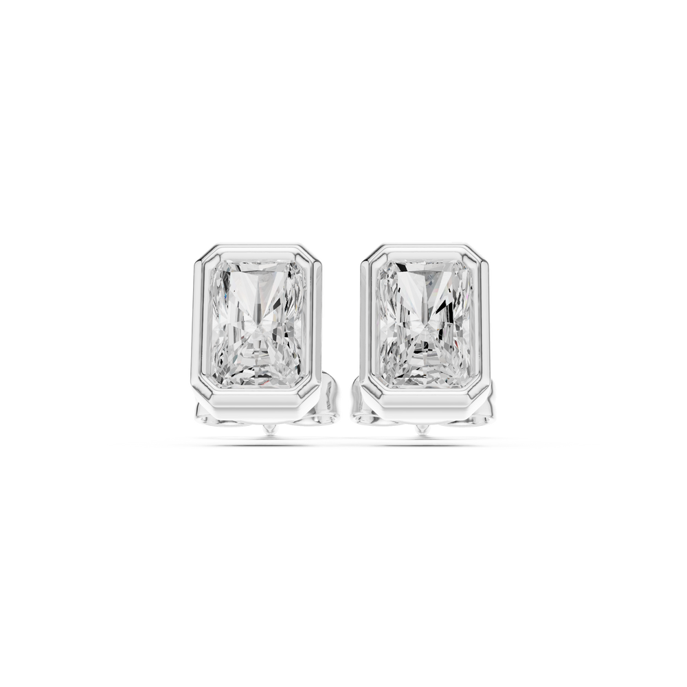 Timeless Glow Ear Studs For Bezel Setting earring