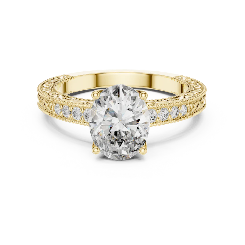 Victorian Whisper Oval Halo Band
