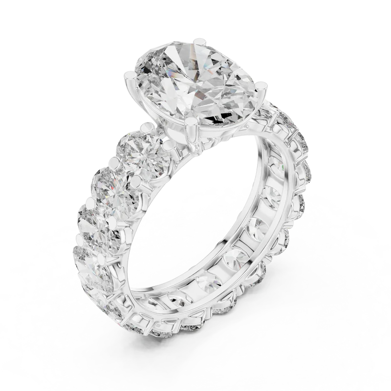 The Everlasting Grace Ring with Diamond – Round (925 Sterling Silver)