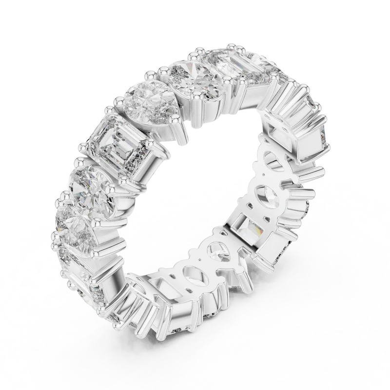Eternal Mixed-Cut Diamond Band (925 Sterling Silver) (925 Sterling Silver) (925 Sterling Silver)