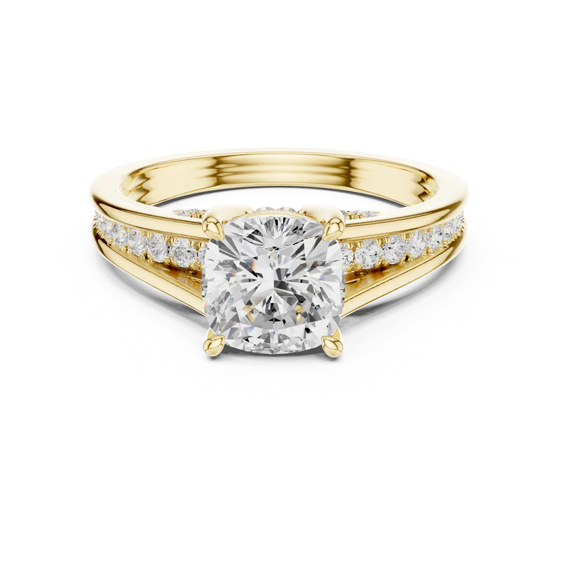 Step-Cut Harmony Radiance Halo Ring