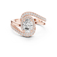 Oval Radiance Twist Engagement Ring