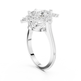 Pear Cut Luminous Halo Ring