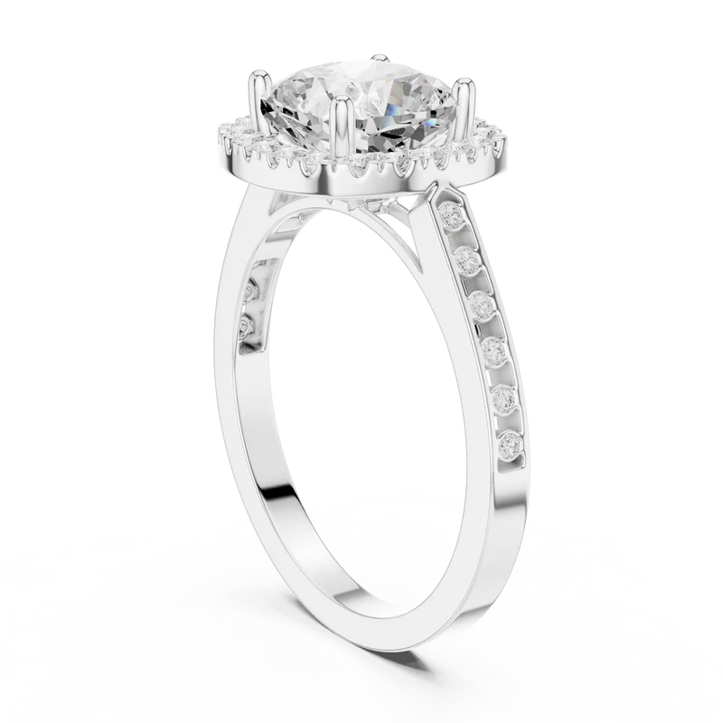 Dreamlight Diamond Affair Ring – Round (925 Sterling Silver)