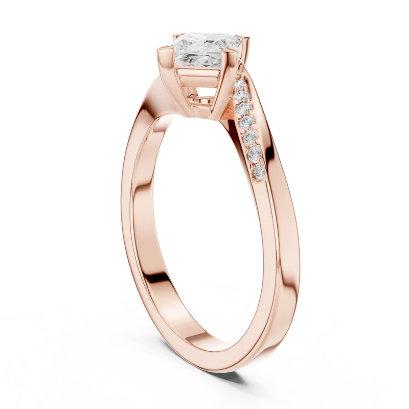 Princess-Cut Diamond Crisscross Ring