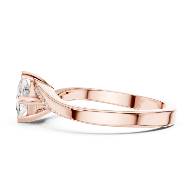 Princess-Cut Diamond Crisscross Ring