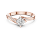 Princess-Cut Diamond Crisscross Ring