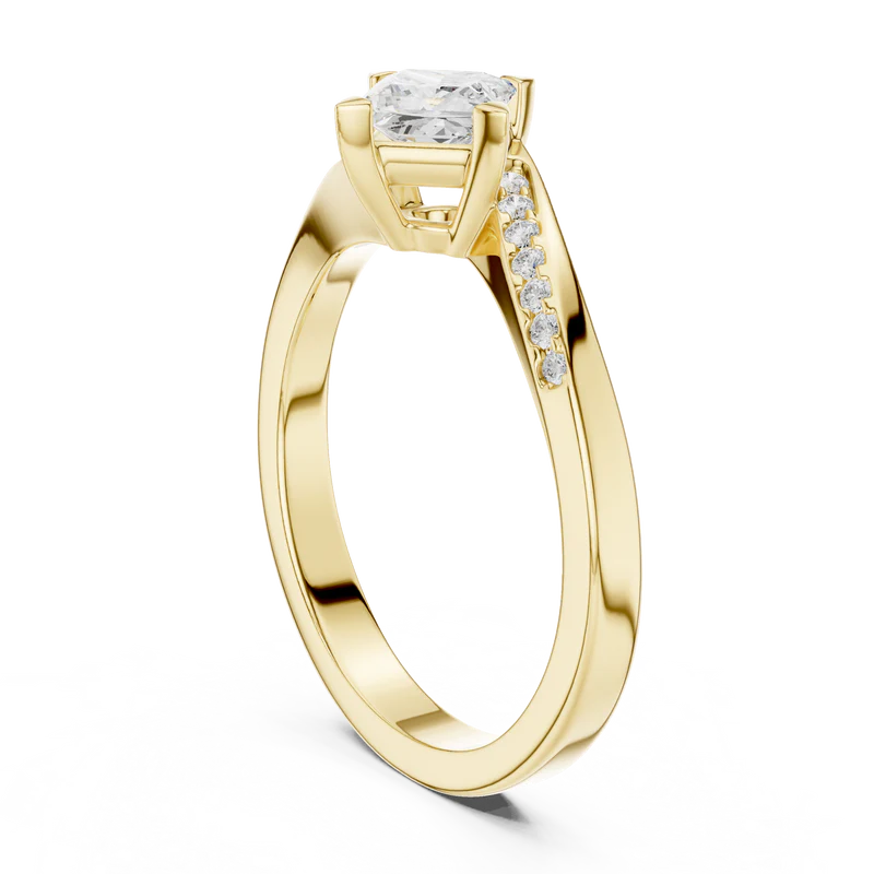 Princess-Cut Diamond Crisscross Ring