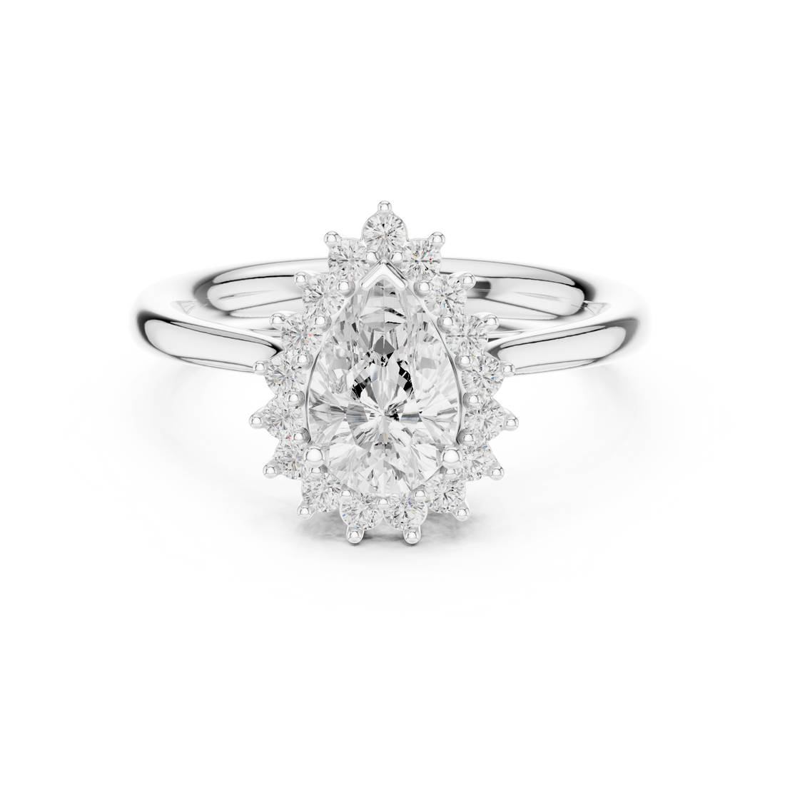Divine Sparkle  Halo Setting Wedding Ring - Seraphine Jewels