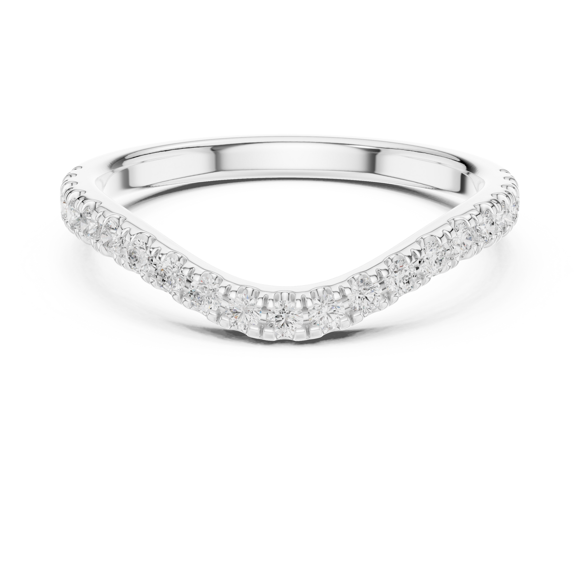 V-Curve Diamond Elegance Ring