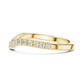 V-Curve Diamond Elegance Ring