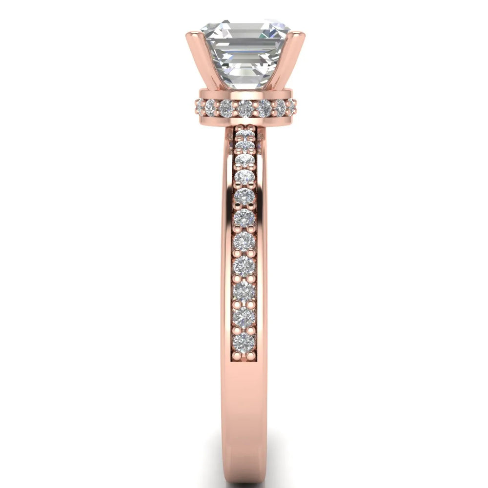 Delicate Pavé Accent Engagement Ring