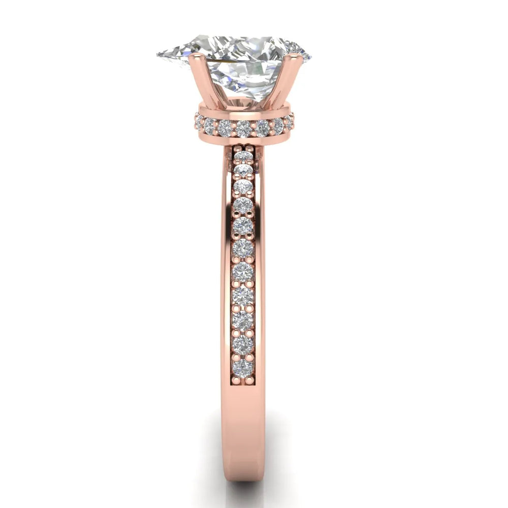 Delicate Pavé Accent Engagement Ring
