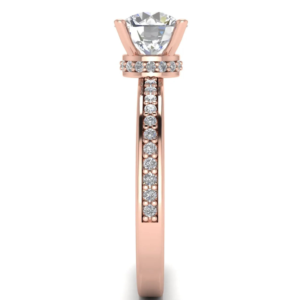 Delicate Pavé Accent Engagement Ring