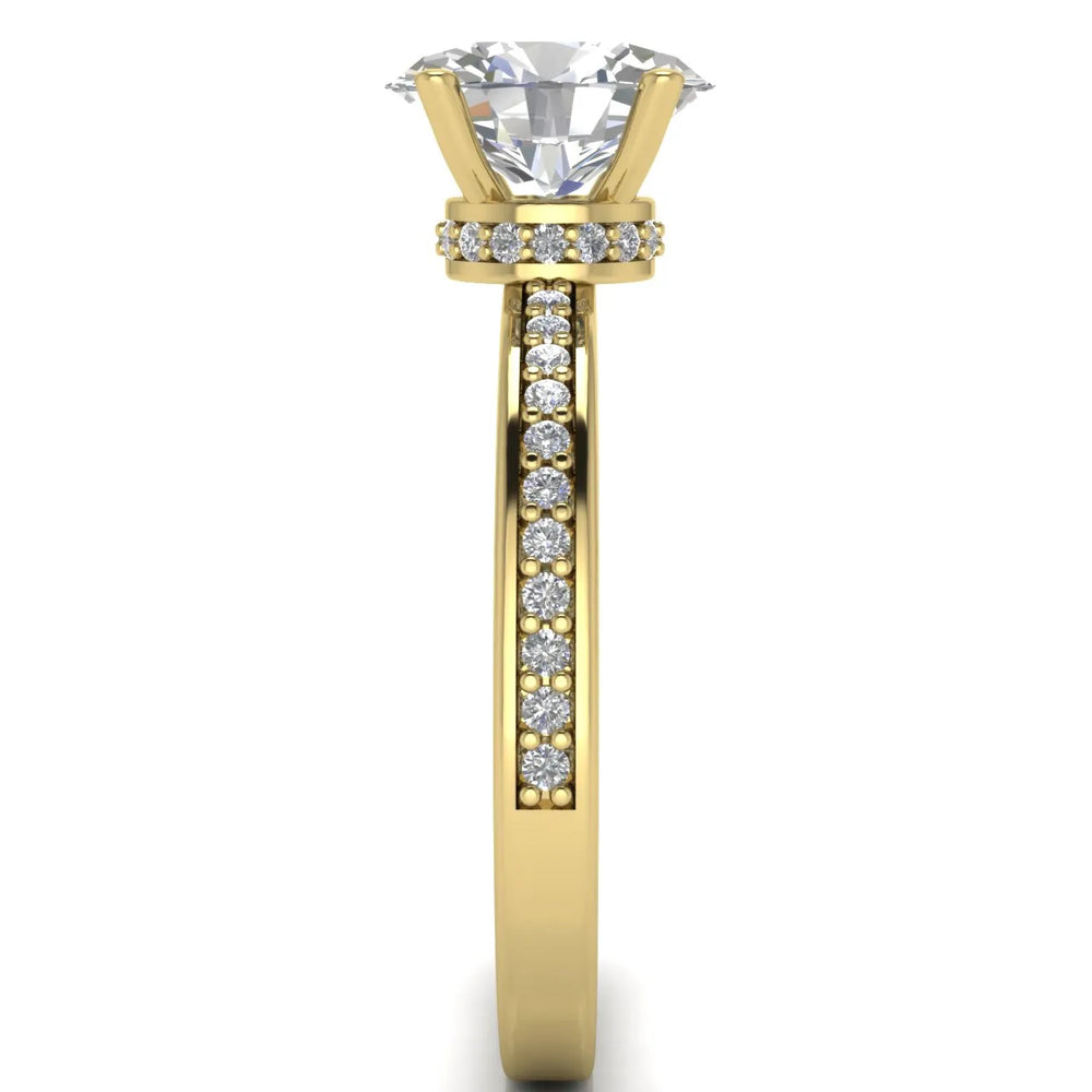 Delicate Pavé Accent Engagement Ring