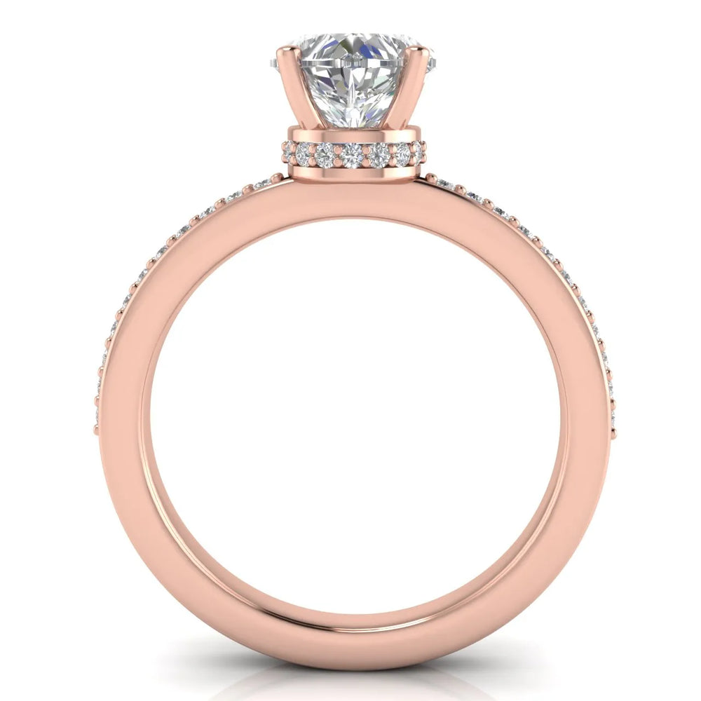 Delicate Pavé Accent Engagement Ring