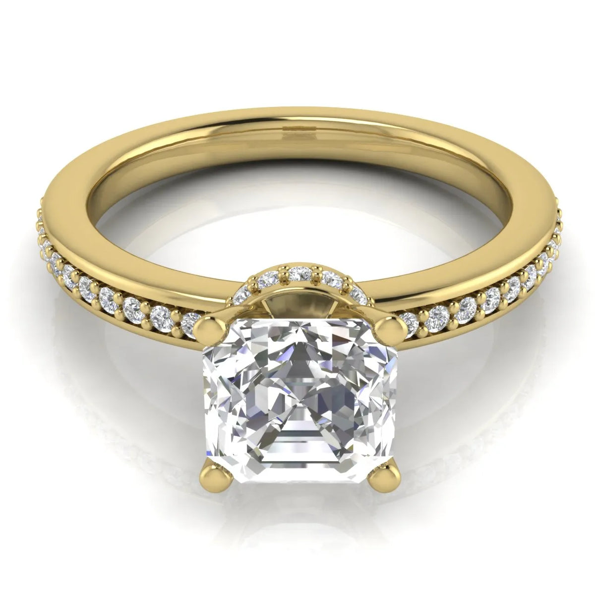 Delicate Pavé Accent Engagement Ring
