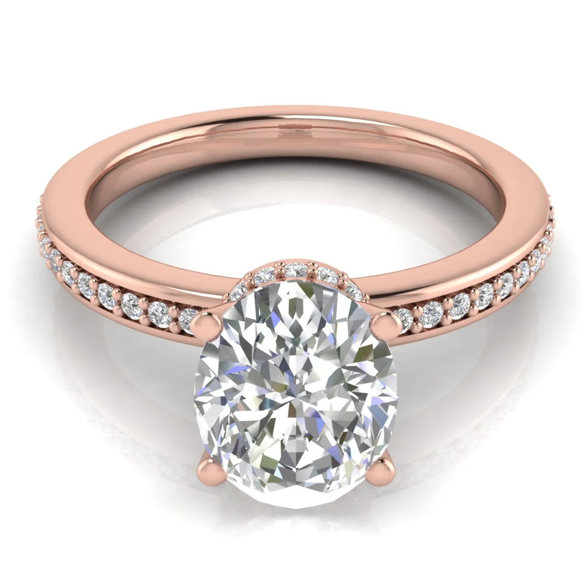 Delicate Pavé Accent Engagement Ring