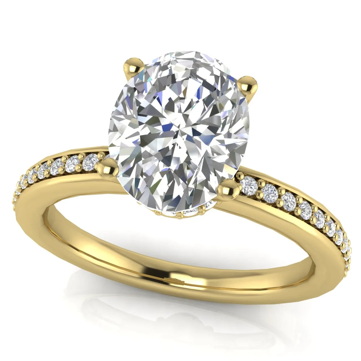 Delicate Pavé Accent Engagement Ring